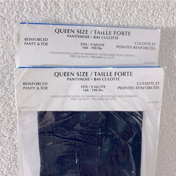 Vintage Day By Day Sheers Pantyhose Tights In Black x2 - Picture 4 of 7